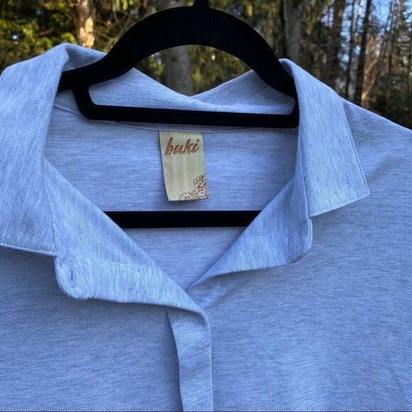 Buki Button Up Back Wrap 3/4 Sleeve Blouse XL NWT - Picture 15 of 16